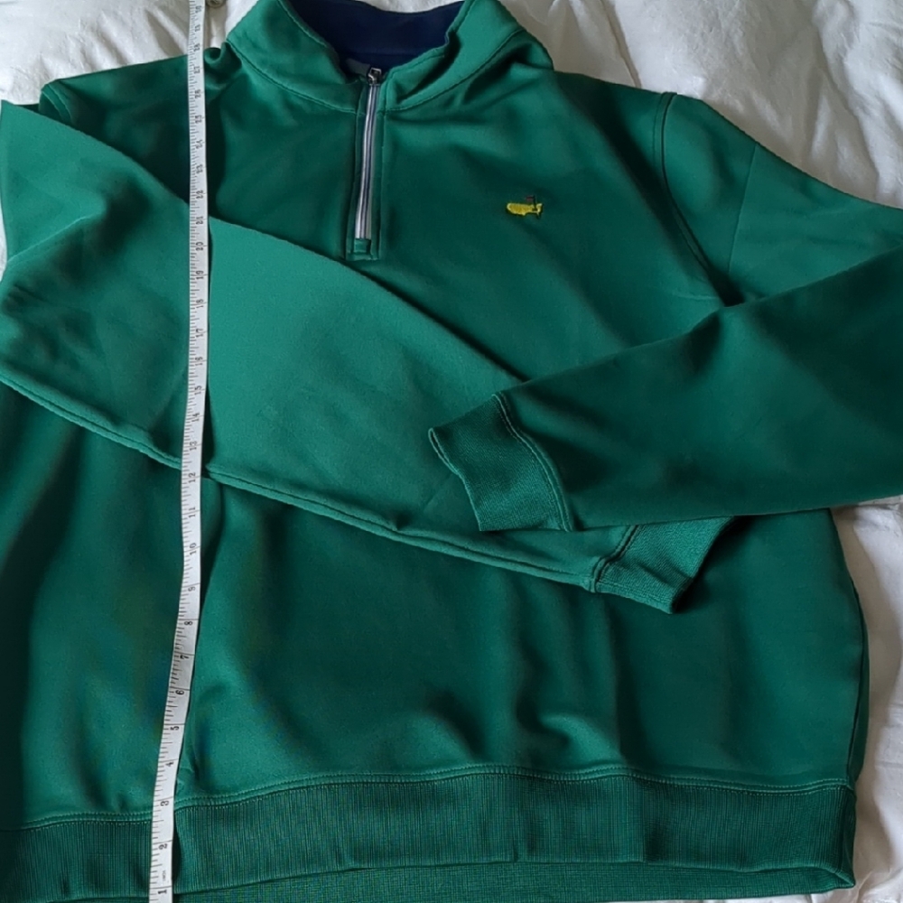 Masters Green and Yellow Zip Up Sweater with Athletic Appeal NEVER WORN